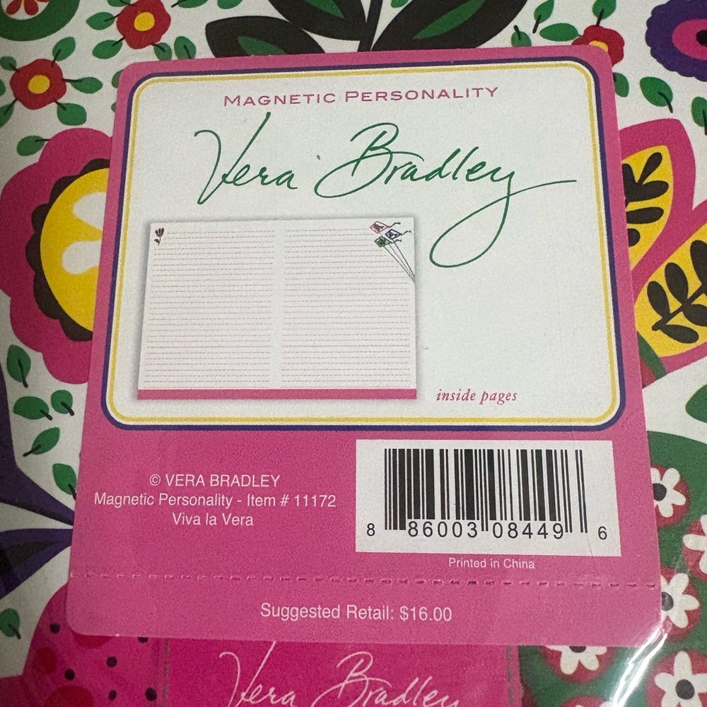 Vera Bradley Magnetic Personality Journal - Pink, Green, Yellow - Picture 4 of 5
